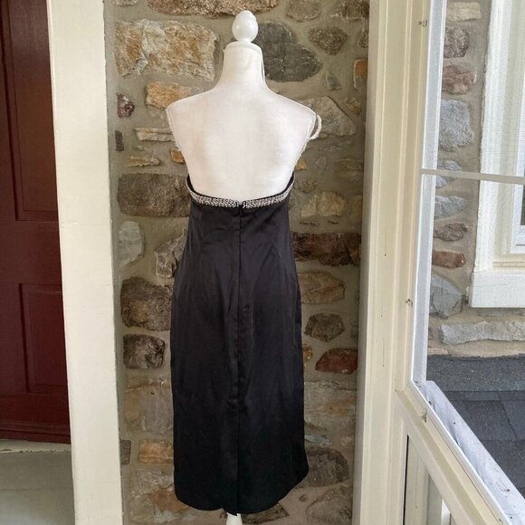 NWT Ieena for Mac Duggal FITTED JEWELED STRAPLESS MIDI DRESS $358 Womens Sz 10 - Picture 9 of 12